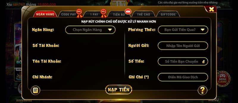 Nạp tiền hitclub - Hướng dẫn chi tiết cho người mới